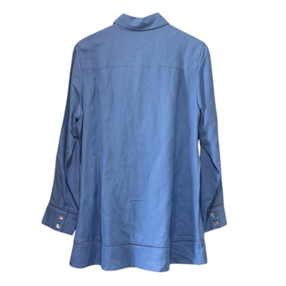 Soft Surroundings Sally Shirt Linen Blend Soft Blue - Picture 4 of 6
